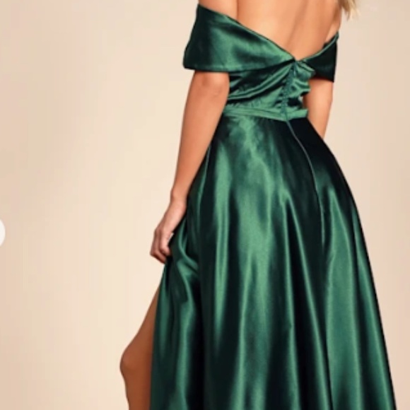 LULUS Sexy Prom Wedding Special Event Emerald Elegant Classy Holidays Gown - Picture 7 of 7